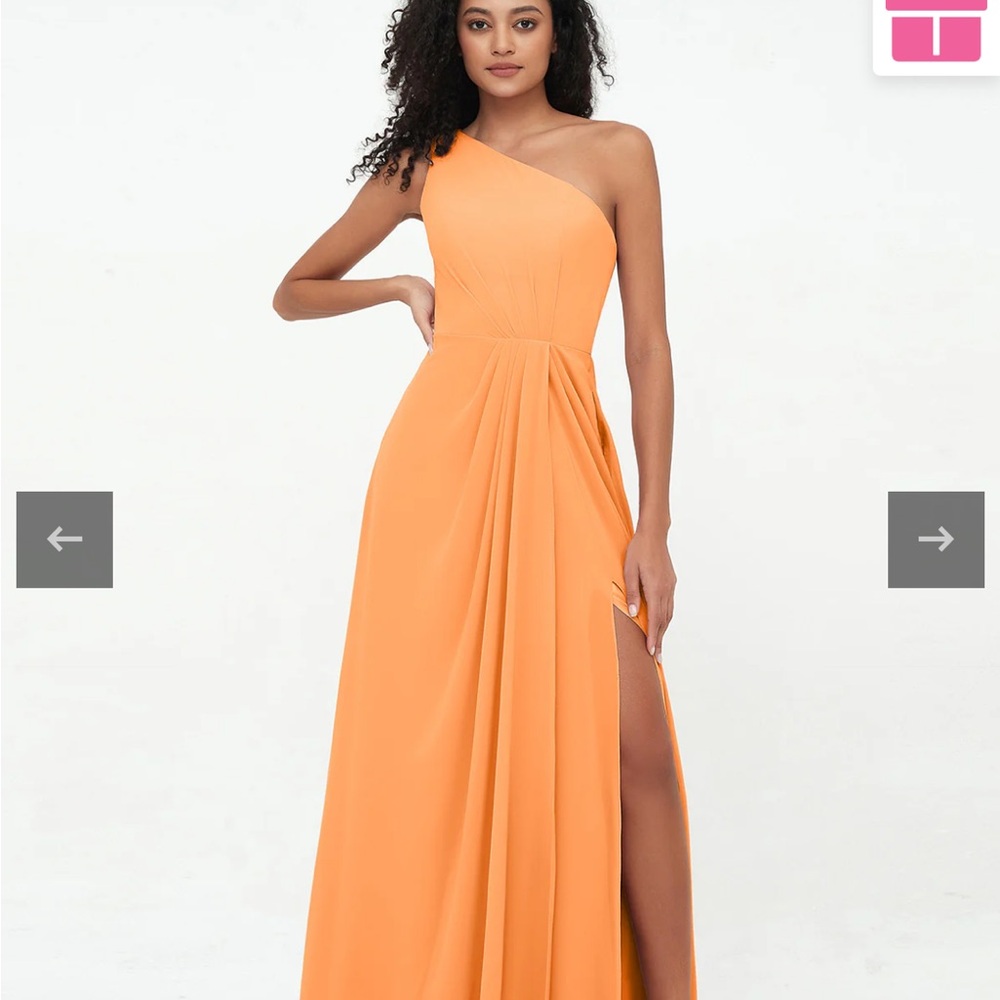 Chic One-Shoulder Dress in Vibrant Orange